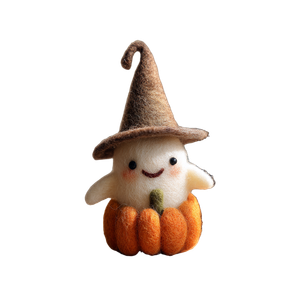 Felt Ghost Pumpkin Vinyl Car Decal Sticker – Waterproof & UV-Resistant 3.4133333333333336"
