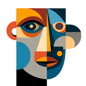 Picasso Cubist Portrait Vinyl Car Decal Sticker – Waterproof & UV-Resistant 3.4133333333333336"