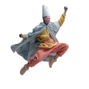 Carnaval Character Jumping Vinyl Car Decal Sticker – Waterproof & UV-Resistant 3.4133333333333336"