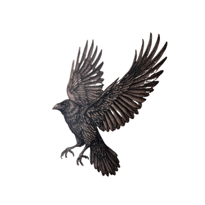 Flying Raven Tattoo V4 Vinyl Car Decal Sticker – Waterproof & UV-Resistant 3.4133333333333336"