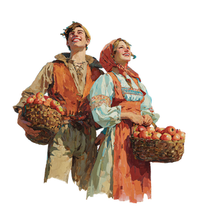 Joyful Russian Couple Vinyl Car Decal Sticker – Waterproof & UV-Resistant 3.4133333333333336"
