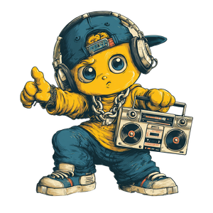 Retro Cartoon Baby Vinyl Car Decal Sticker – Waterproof & UV-Resistant 3.4133333333333336"