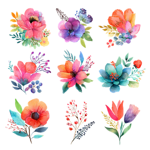 Colorful Flower Arrangements Vinyl Car Decal Sticker – Waterproof & UV-Resistant 6.826666666666667"
