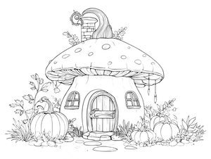 Magical Mushroom House Vinyl Car Decal Sticker – Waterproof & UV-Resistant 6.1866666666666665"