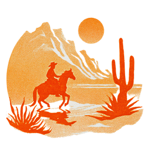 Vintage Cowboy Stamp V2 Vinyl Car Decal Sticker – Waterproof & UV-Resistant 3.4133333333333336"