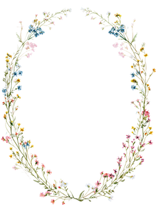 Wildflower Wreath Clipart V2 Vinyl Car Decal Sticker – Waterproof & UV-Resistant 8.213333333333333"