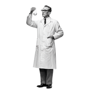 Scientist With Beaker Vinyl Car Decal Sticker – Waterproof & UV-Resistant 6.826666666666667"
