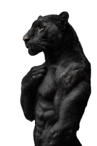 Jaguar-Human Hybrid Vinyl Car Decal Sticker – Waterproof & UV-Resistant 8.96"
