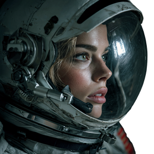 Astronaut Portrait V20 Vinyl Car Decal Sticker – Waterproof & UV-Resistant 6.826666666666667"