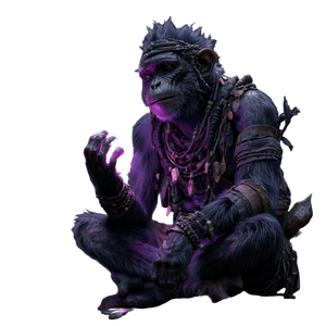 Voodoo Monkey Priest Vinyl Car Decal Sticker – Waterproof & UV-Resistant 3.4133333333333336"