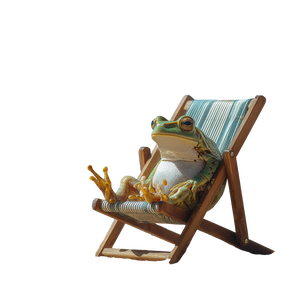 Frog On Chair Vinyl Car Decal Sticker – Waterproof & UV-Resistant 6.826666666666667"