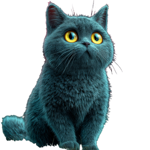 Gray Cat Portrait V3 Vinyl Car Decal Sticker – Waterproof & UV-Resistant 3.4133333333333336"