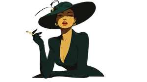 Elegant Smoking Woman V16 Vinyl Car Decal Sticker – Waterproof & UV-Resistant 5.4