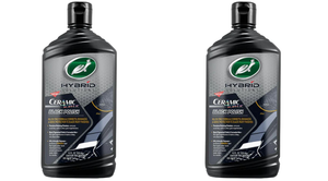 2x Turtle Wax Black Pigmented Carnauba Liquid Car Wax | Hydrophobic SiO2 & Acrylic Polymers | Easy to Use | For Black Finishes