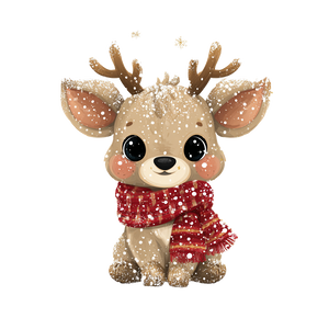 Kawaii Christmas Reindeer Vinyl Car Decal Sticker – Waterproof & UV-Resistant 6.826666666666667"