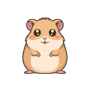 Cute Cartoon Hamster Vinyl Car Decal Sticker – Waterproof & UV-Resistant 6.826666666666667"