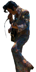 Elvis Presley Illustration Vinyl Car Decal Sticker – Waterproof & UV-Resistant 10.2