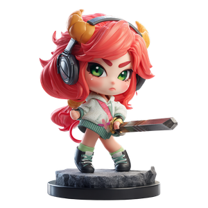 Demon Girl Toy Vinyl Car Decal Sticker – Waterproof & UV-Resistant 3.4133333333333336"