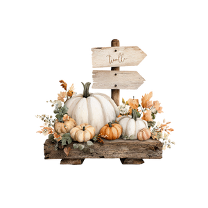 Fall Pumpkin Sign Vinyl Car Decal Sticker – Waterproof & UV-Resistant 6.826666666666667"