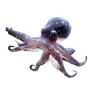 Friendly Octopus Mascot Vinyl Car Decal Sticker – Waterproof & UV-Resistant 3.4133333333333336"