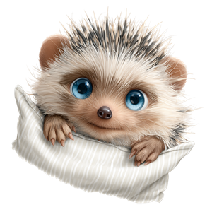 Chibi Hedgehog Illustration Vinyl Car Decal Sticker – Waterproof & UV-Resistant 3.4133333333333336"