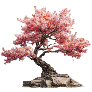 Japanese Cherry Tree V2 Vinyl Car Decal Sticker – Waterproof & UV-Resistant 6.826666666666667"