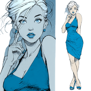 Stylish Blonde Woman V22 Vinyl Car Decal Sticker – Waterproof & UV-Resistant 3.4133333333333336"