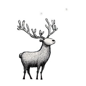 Holiday Card Illustration Vinyl Car Decal Sticker – Waterproof & UV-Resistant 3.4133333333333336"