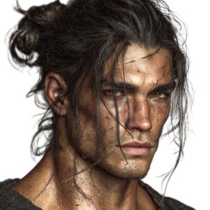 Handsome Warrior Portrait V2 Vinyl Car Decal Sticker – Waterproof & UV-Resistant 3.4133333333333336"