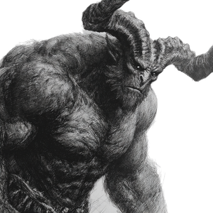 Gorilla-Horned Giant Vinyl Car Decal Sticker – Waterproof & UV-Resistant 3.4133333333333336"