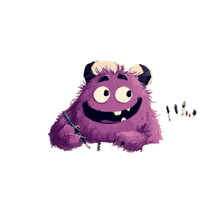 Friendly Purple Monster V2 Vinyl Car Decal Sticker – Waterproof & UV-Resistant 6.826666666666667"