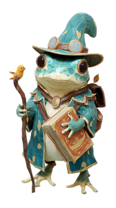 Cute Wizard Frog Vinyl Car Decal Sticker – Waterproof & UV-Resistant 4.8533333333333335"