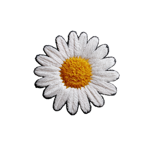 Embroidered Daisy Flower Vinyl Car Decal Sticker – Waterproof & UV-Resistant 3.4133333333333336"