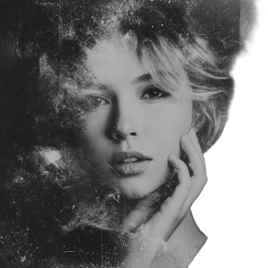 Grunge Portrait Woman V2 Vinyl Car Decal Sticker – Waterproof & UV-Resistant 3.4133333333333336"