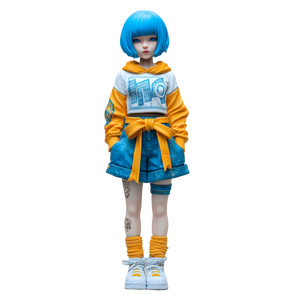 Asian Girl Pop Vinyl Car Decal Sticker – Waterproof & UV-Resistant 6.826666666666667"
