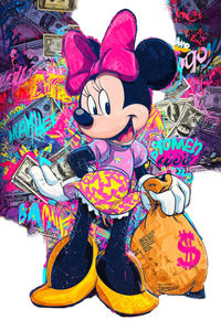 Minnie Mouse Graffiti Vinyl Car Decal Sticker – Waterproof & UV-Resistant 8.96"