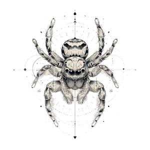 Jumping Spider Tattoo V3 Vinyl Car Decal Sticker – Waterproof & UV-Resistant 3.4133333333333336"