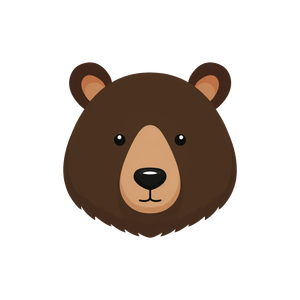Cute Bear Icon Vinyl Car Decal Sticker – Waterproof & UV-Resistant 3.4133333333333336"