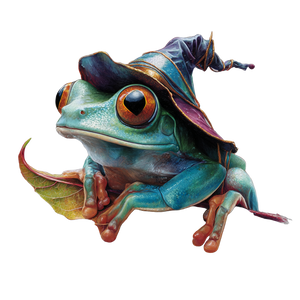 Wizard Tree Frog Vinyl Car Decal Sticker – Waterproof & UV-Resistant 3.4133333333333336"