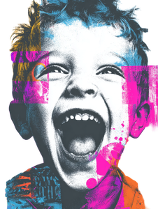 Laughing Kid Face Vinyl Car Decal Sticker – Waterproof & UV-Resistant 8.213333333333333"