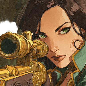 Steampunk Sniper Talia Vinyl Car Decal Sticker – Waterproof & UV-Resistant 6.826666666666667"
