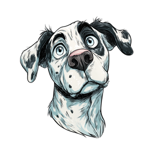 Cartoon Fey Dog Vinyl Car Decal Sticker – Waterproof & UV-Resistant 3.4133333333333336"