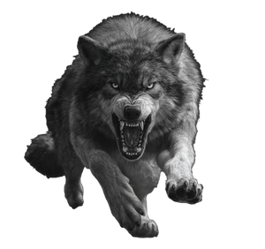 Angry Snarling Wolf Vinyl Car Decal Sticker – Waterproof & UV-Resistant 3.4133333333333336"