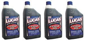 4x Lucas Oil Semi-Synthetic 2-Stroke Racing Oil | Prevents Carbon Deposits | Low Smoke | 1 Quart Bottle