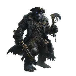 Fantasy Pirate Gorilla Vinyl Car Decal Sticker – Waterproof & UV-Resistant 3.4133333333333336"