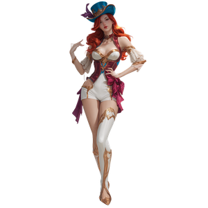 Miss Fortune Portrait Vinyl Car Decal Sticker – Waterproof & UV-Resistant 3.4133333333333336"