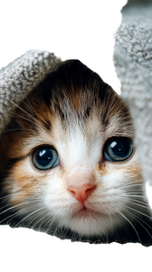 Hidden Kitten V2 Vinyl Car Decal Sticker – Waterproof & UV-Resistant 4.8533333333333335"