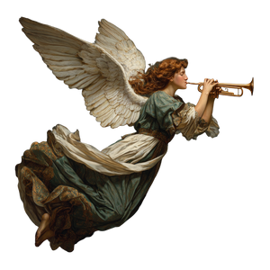 Flying Angel Trumpeting Vinyl Car Decal Sticker – Waterproof & UV-Resistant 3.4133333333333336"
