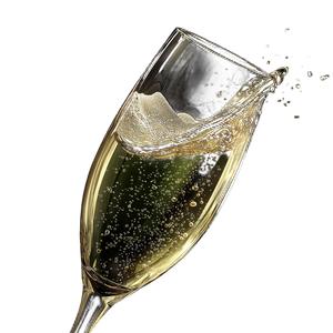 Tilting Champagne Glass Vinyl Car Decal Sticker – Waterproof & UV-Resistant 3.4133333333333336"