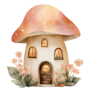 Fairy Mushroom House V3 Vinyl Car Decal Sticker – Waterproof & UV-Resistant 3.4133333333333336"